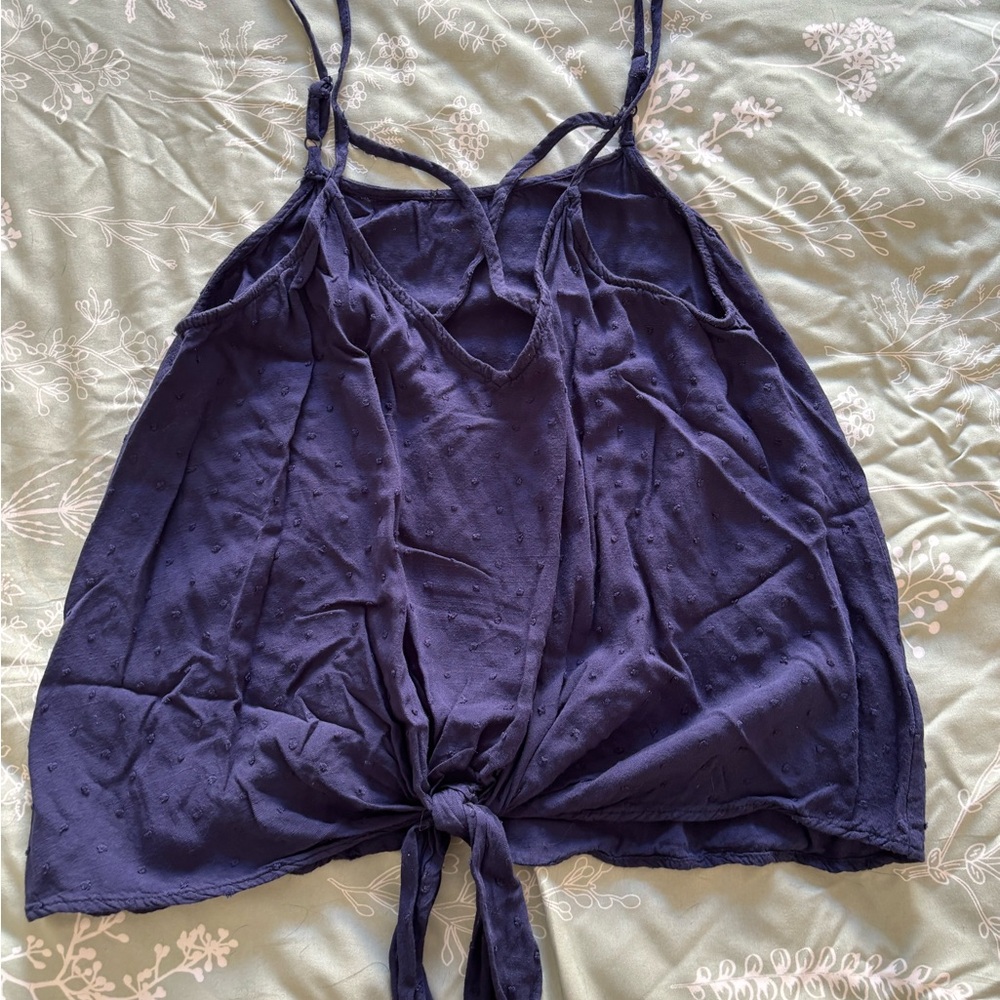 Women's Navy Blue Sleeveless Top